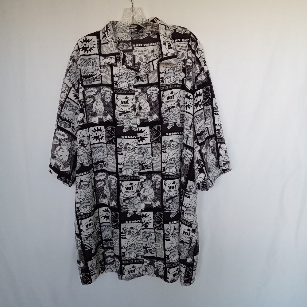 Blue Boy Button Shirt Size 2XL